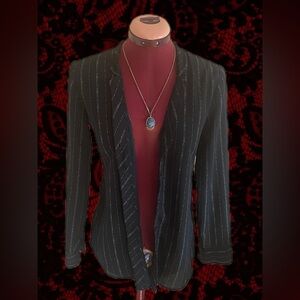 Black Pinstripe Blazer